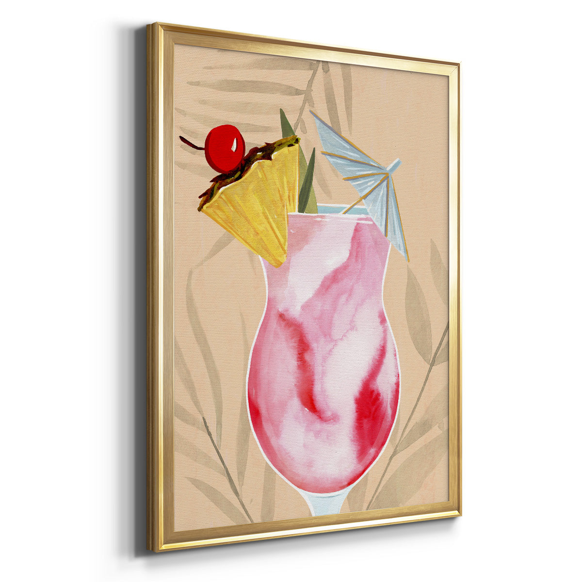 Tropical Cocktail II - Modern Framed Canvas Print