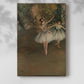 Canvas art print of a theatrical moment with dancers under warm stage lighting with a soft shadow on a white background.