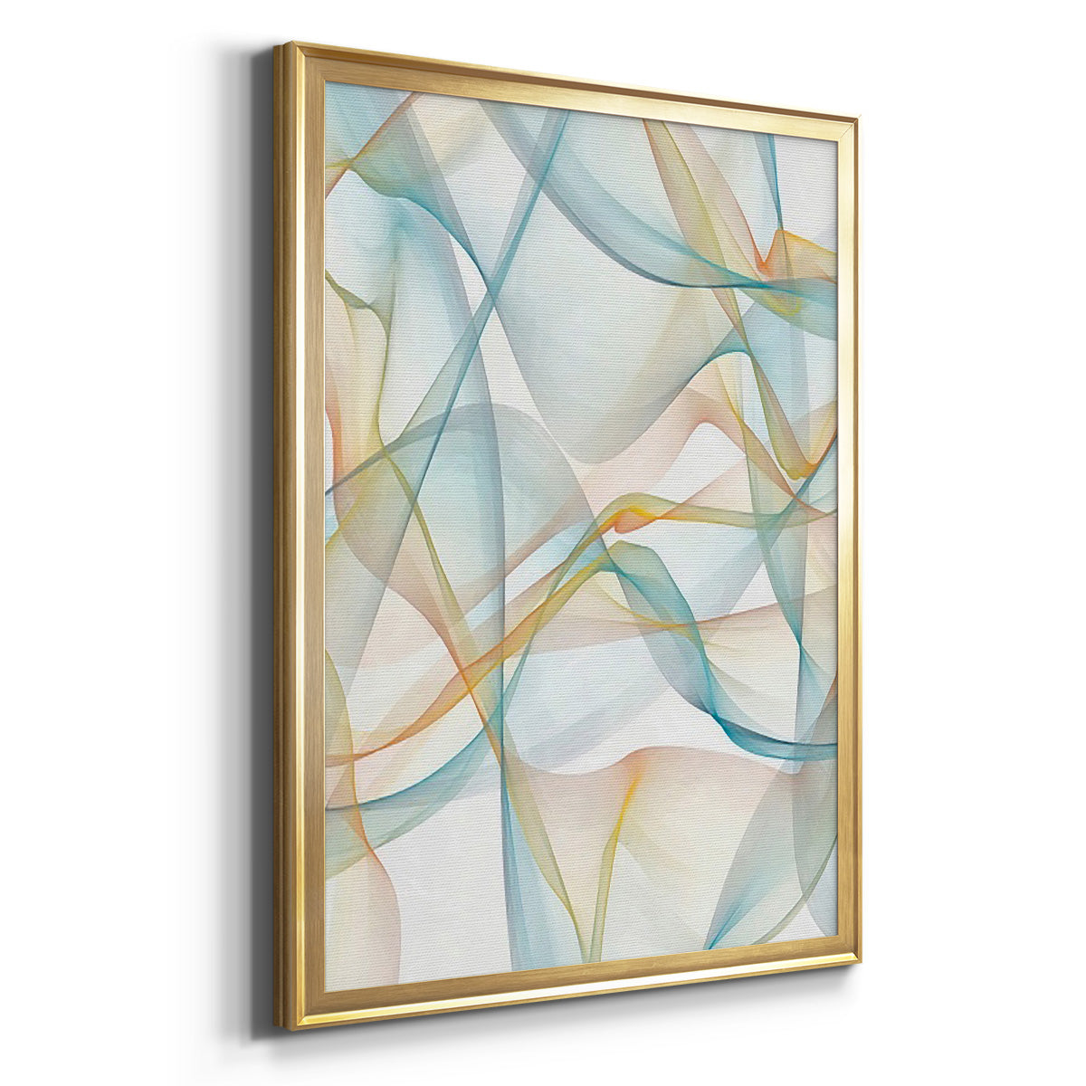 Curves and Waves IV - Modern Framed Canvas Print