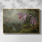 Two Sun Angel Hummingbirds on a Branch, c. 1890-1904 - Floater Framed Canvas Print