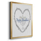 Hanukkah Heart - Modern Framed Canvas Print