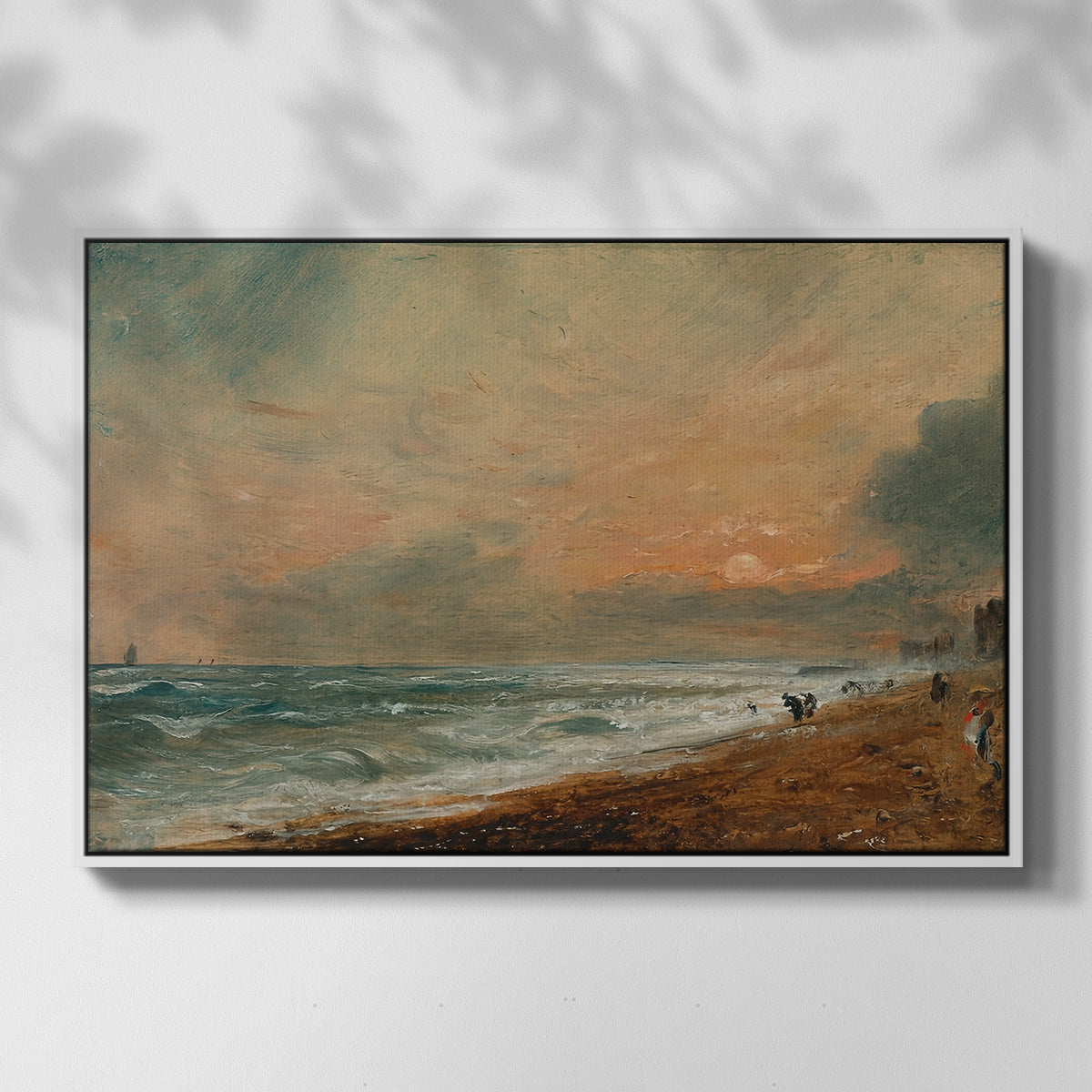 Hove Beach, c. 1824-1826 - Floater Framed Canvas Print