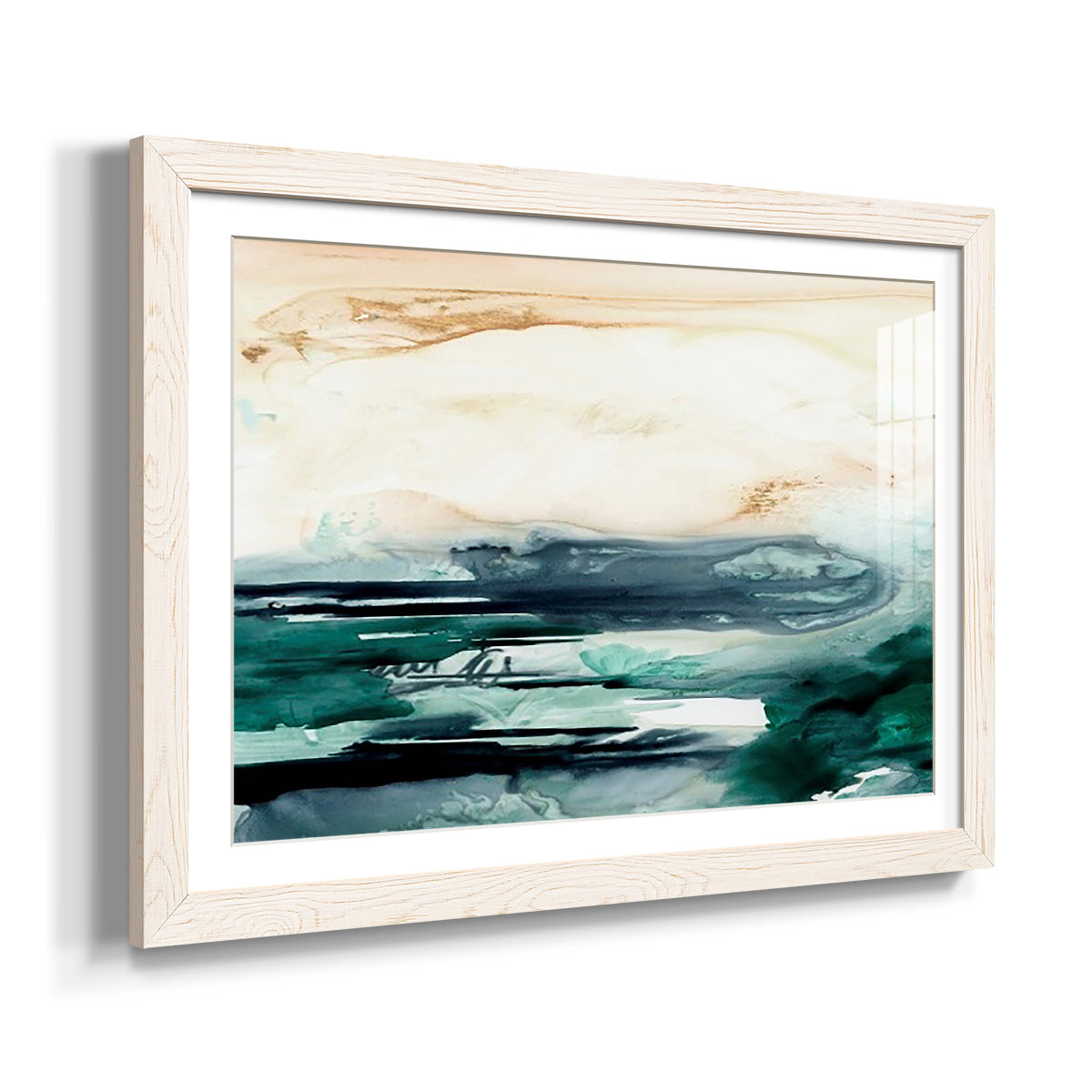 Sea Foam Flow II - Barnwood Framed Art Print