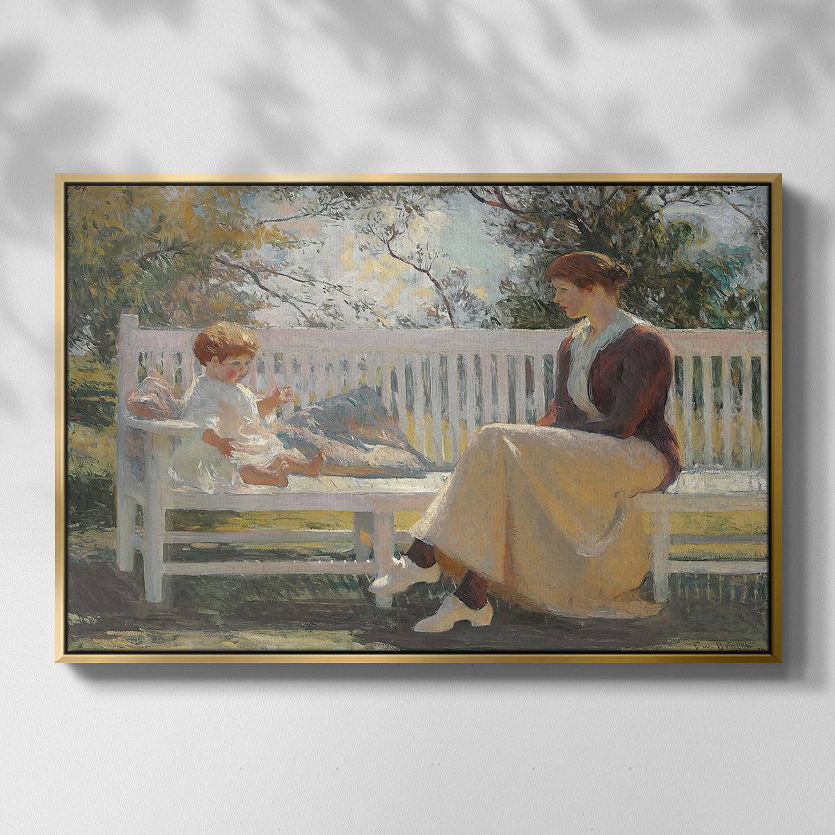 Eleanor and Benny, 1916 - Floater Framed Canvas Print