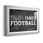 Faith Family Football - Modern Framed Art Print