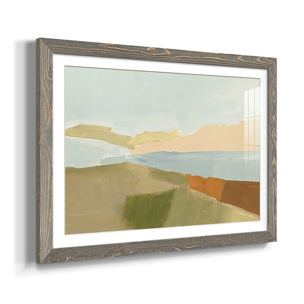 Stacked Landscape III - Barnwood Framed Art Print