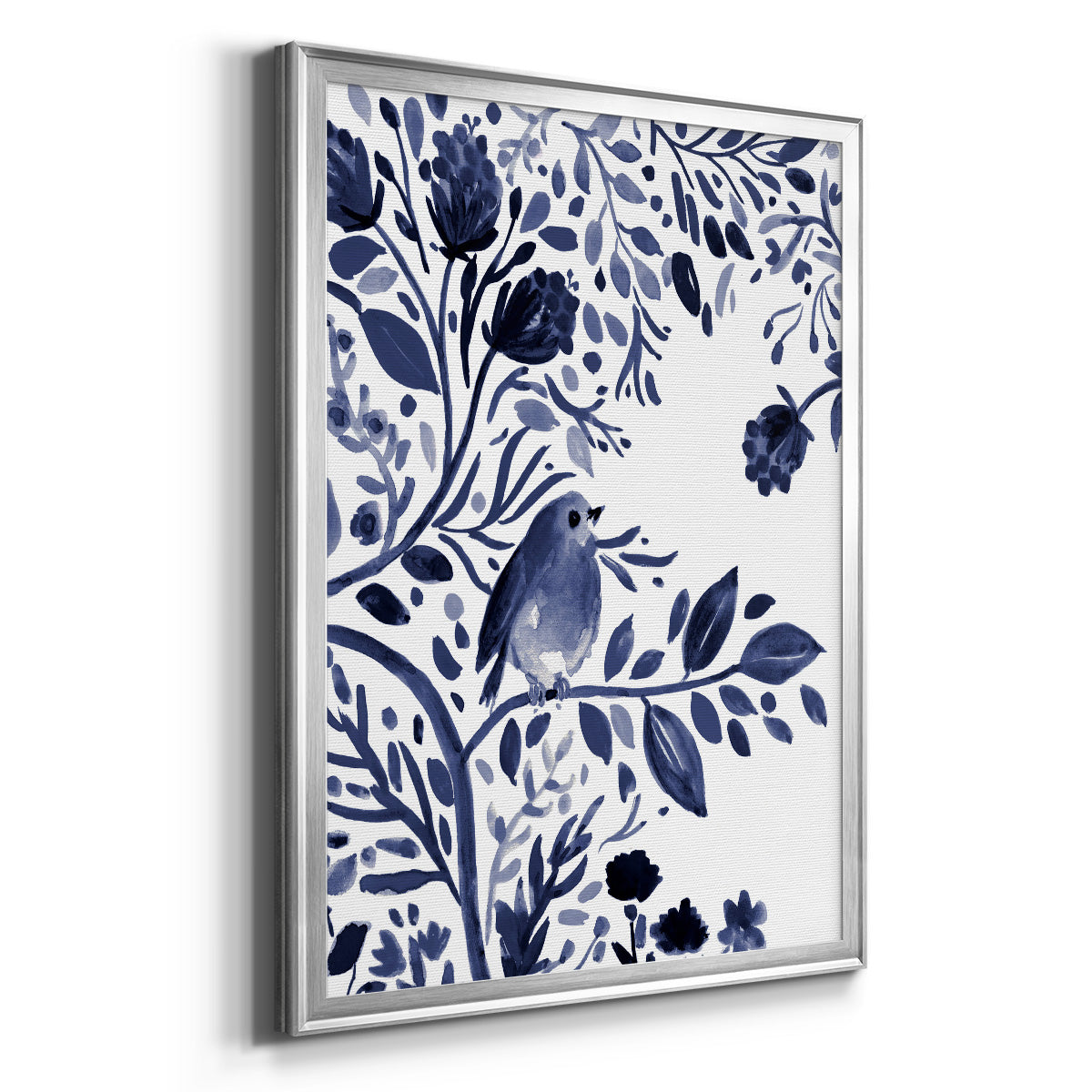 Indigo Song I - Modern Framed Canvas Print