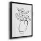 Sketchy Bouquet II - Modern Framed Canvas Print