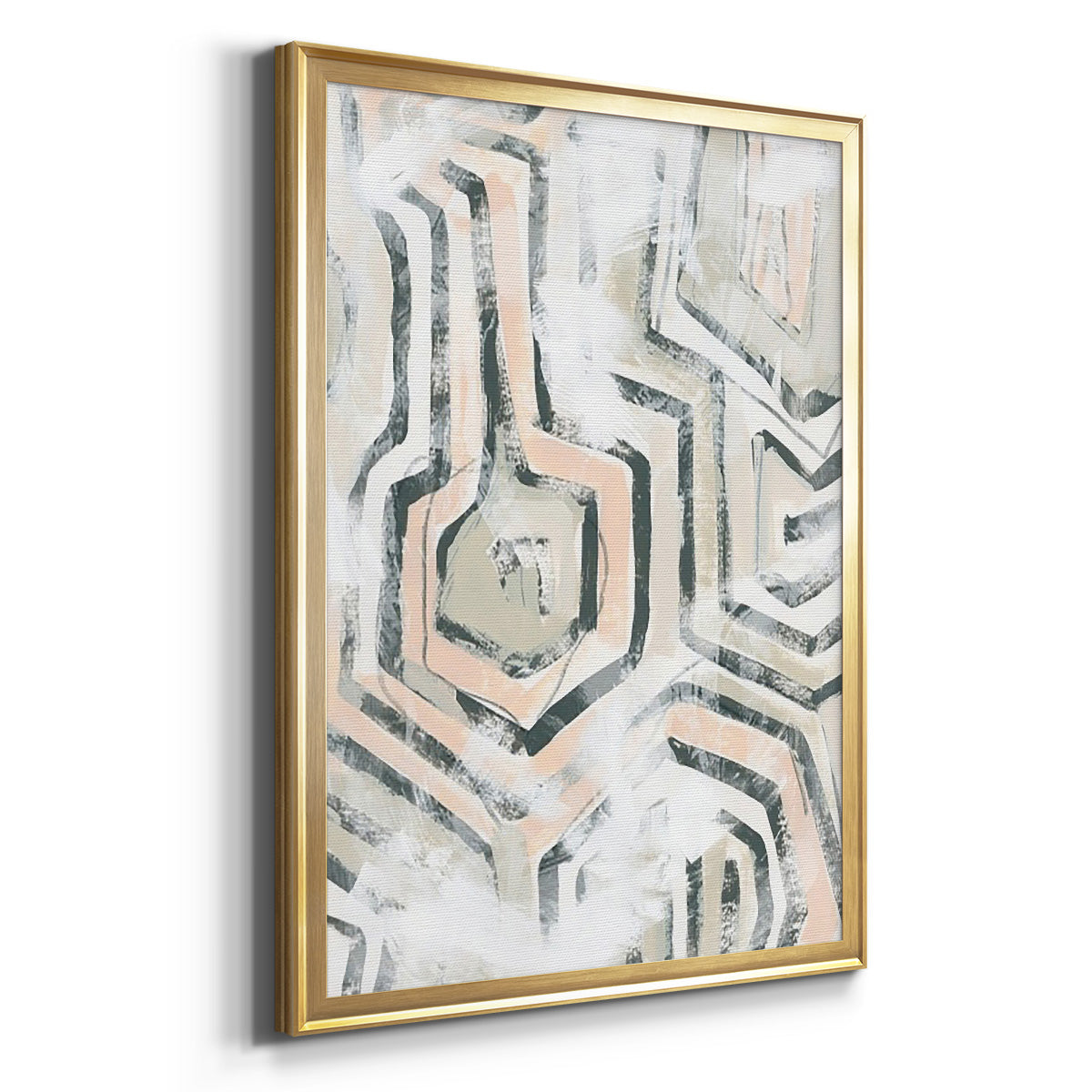 Sand Glyphs I - Modern Framed Canvas Print