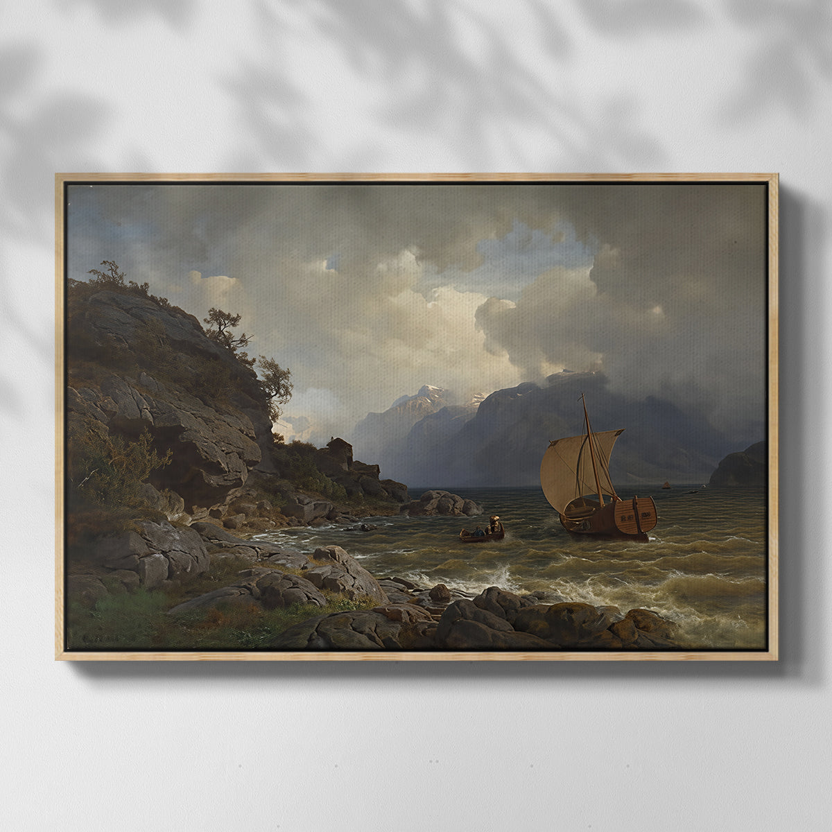 From the Western Coast of Norway, 1862 - Floater Framed Canvas Print