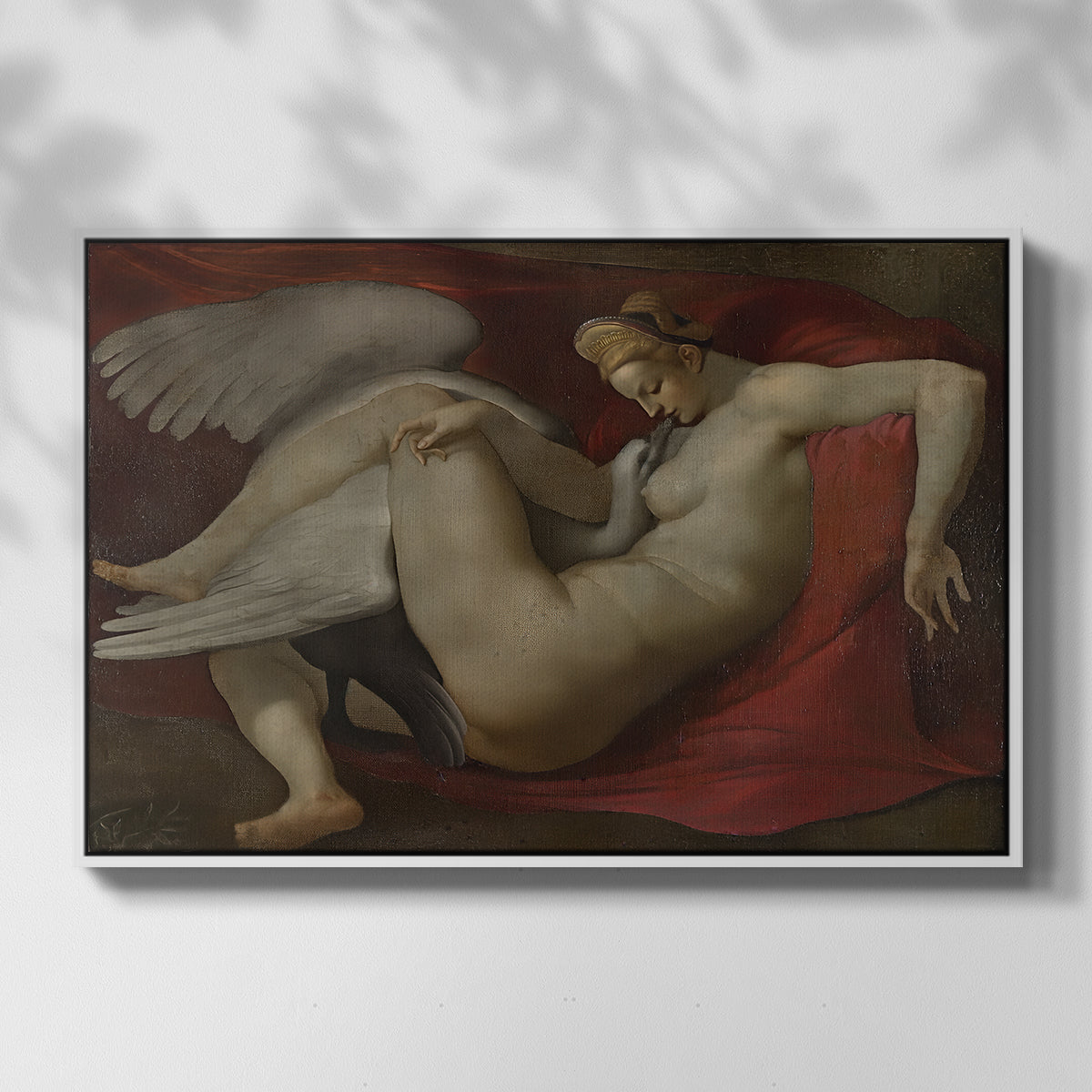 Leda and the Swan (16th-Century Version), c. 1530 - Floater Framed Canvas Print