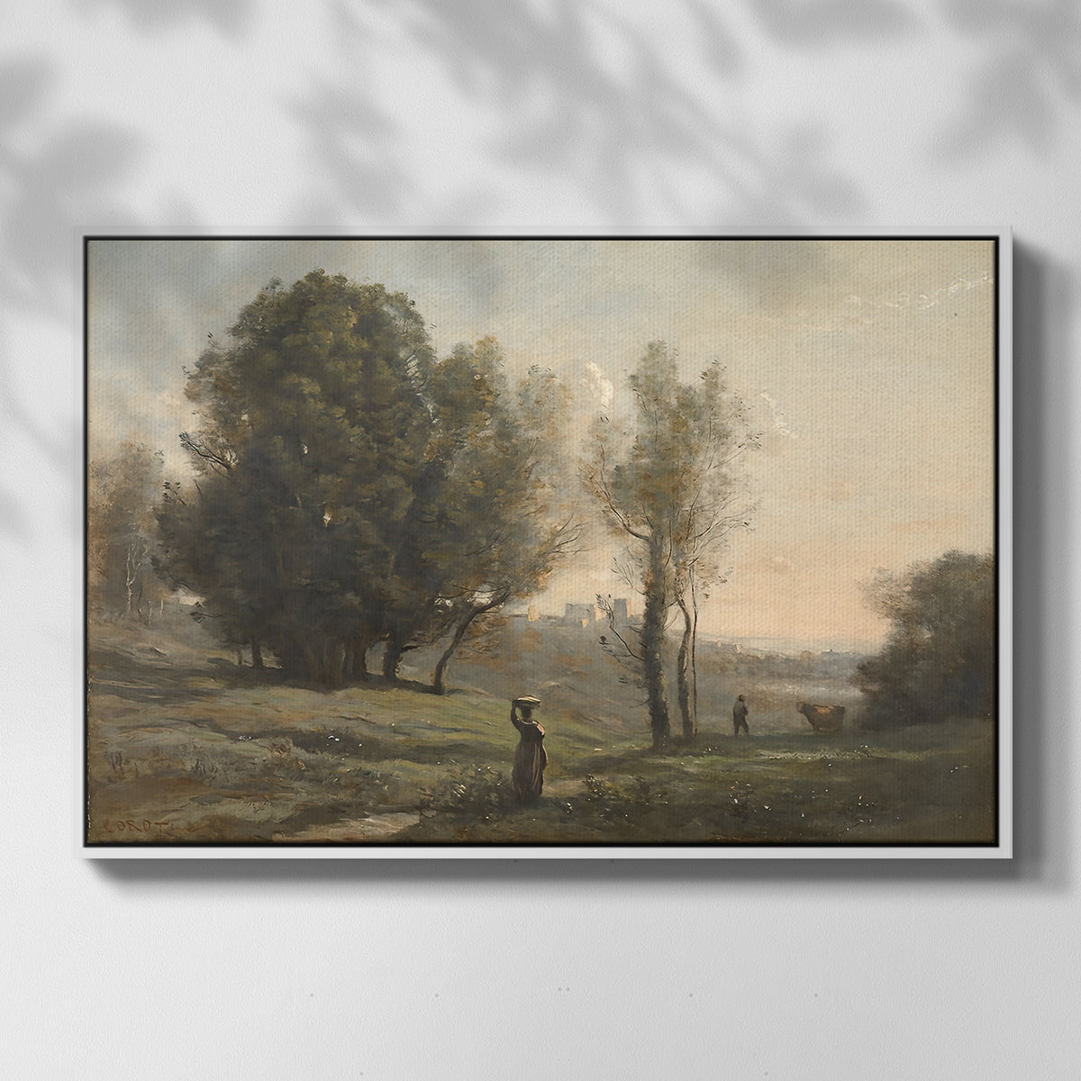Landscape (Souvenir of les landes), c. 1872 - Floater Framed Canvas Print