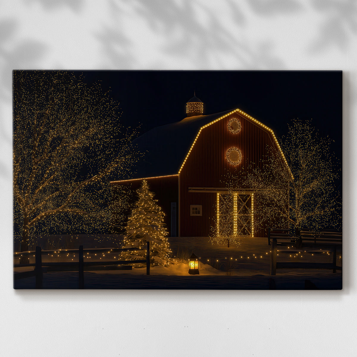 Night of Honeyed Village - Canvas Art Print