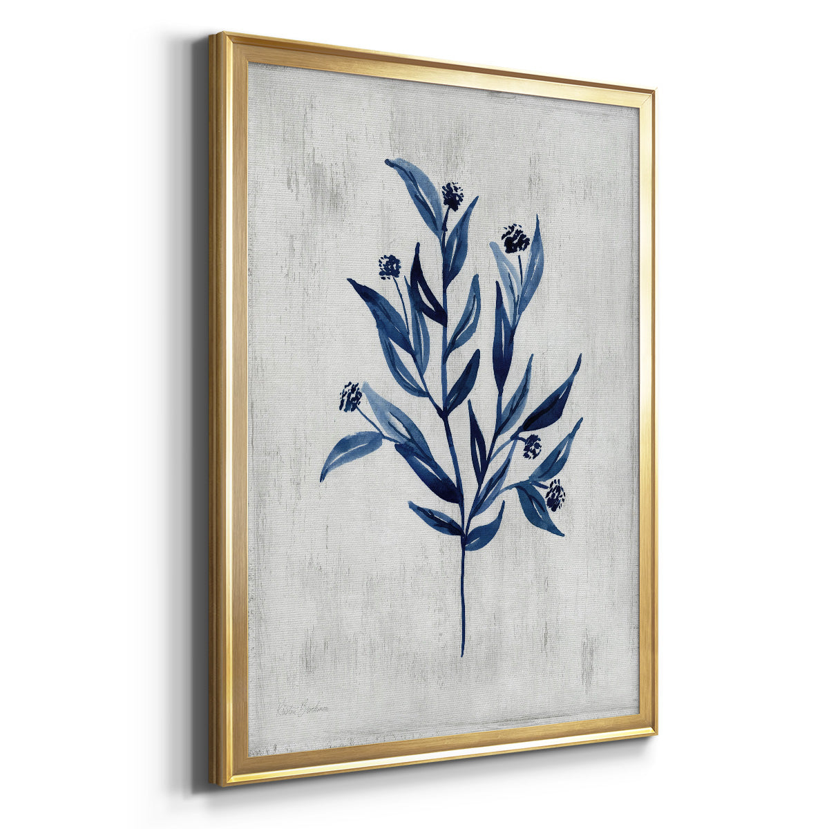 Wild Indigo III - Modern Framed Canvas Print