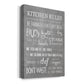 Neutral Kitchen Rules Premium Gallery Wrapped Canvas - Ready to Hang