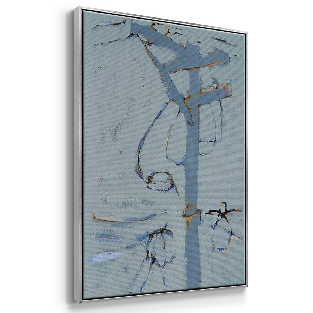 Wires IV - Framed Premium Gallery Wrapped Canvas L Frame 3 Piece Set - Ready to Hang