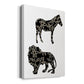 Ornamental Safari Animals I Premium Gallery Wrapped Canvas - Ready to Hang