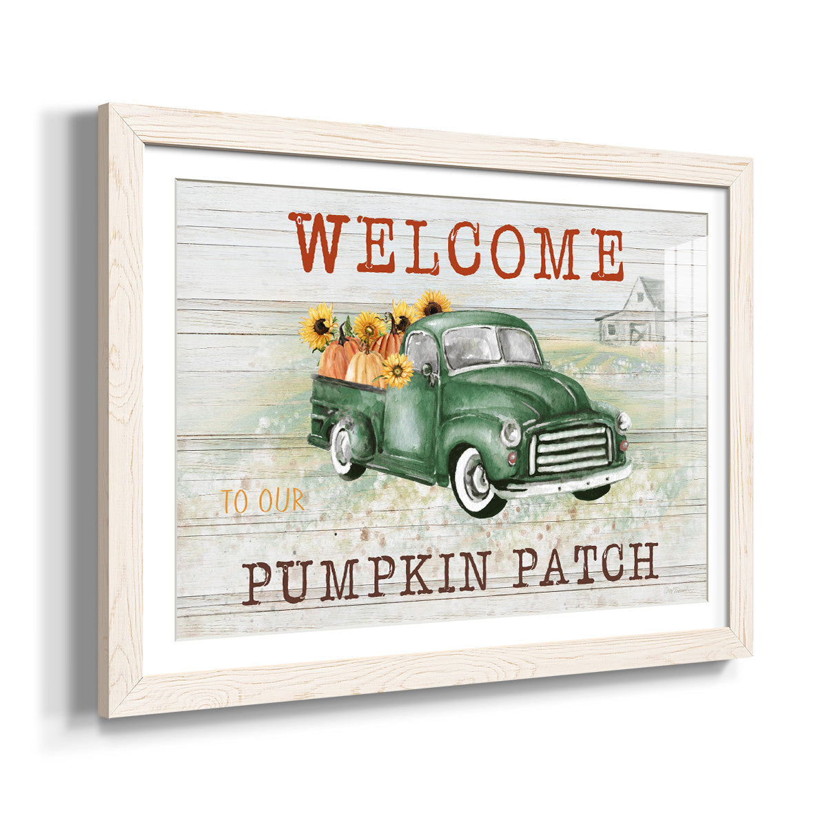Pumpkin Patch - Barnwood Framed Art Print