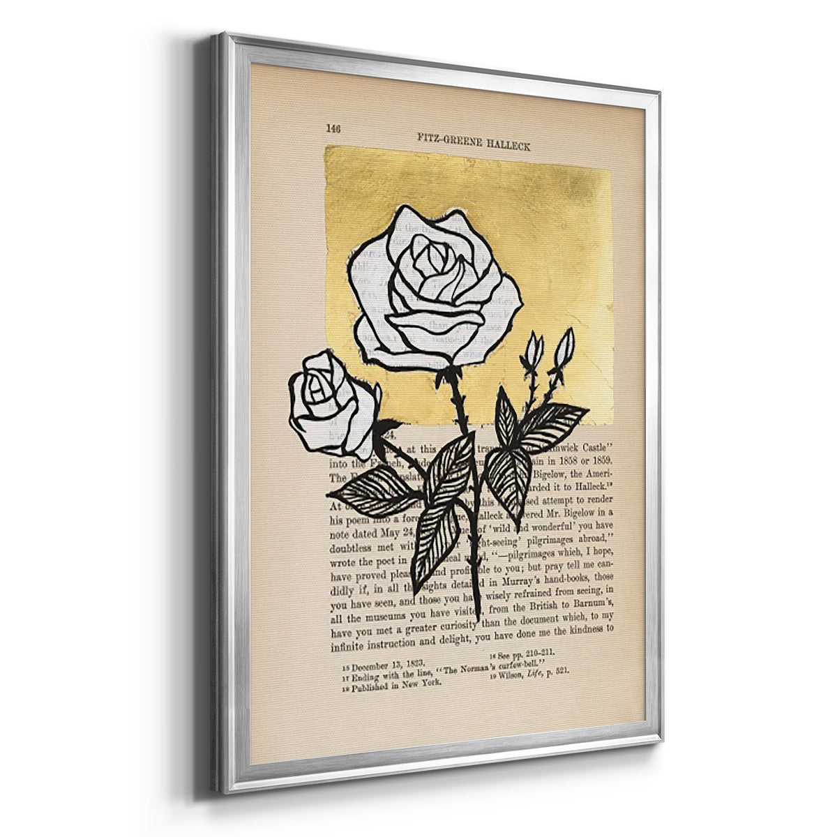 Floral Diary II - Modern Framed Canvas Print