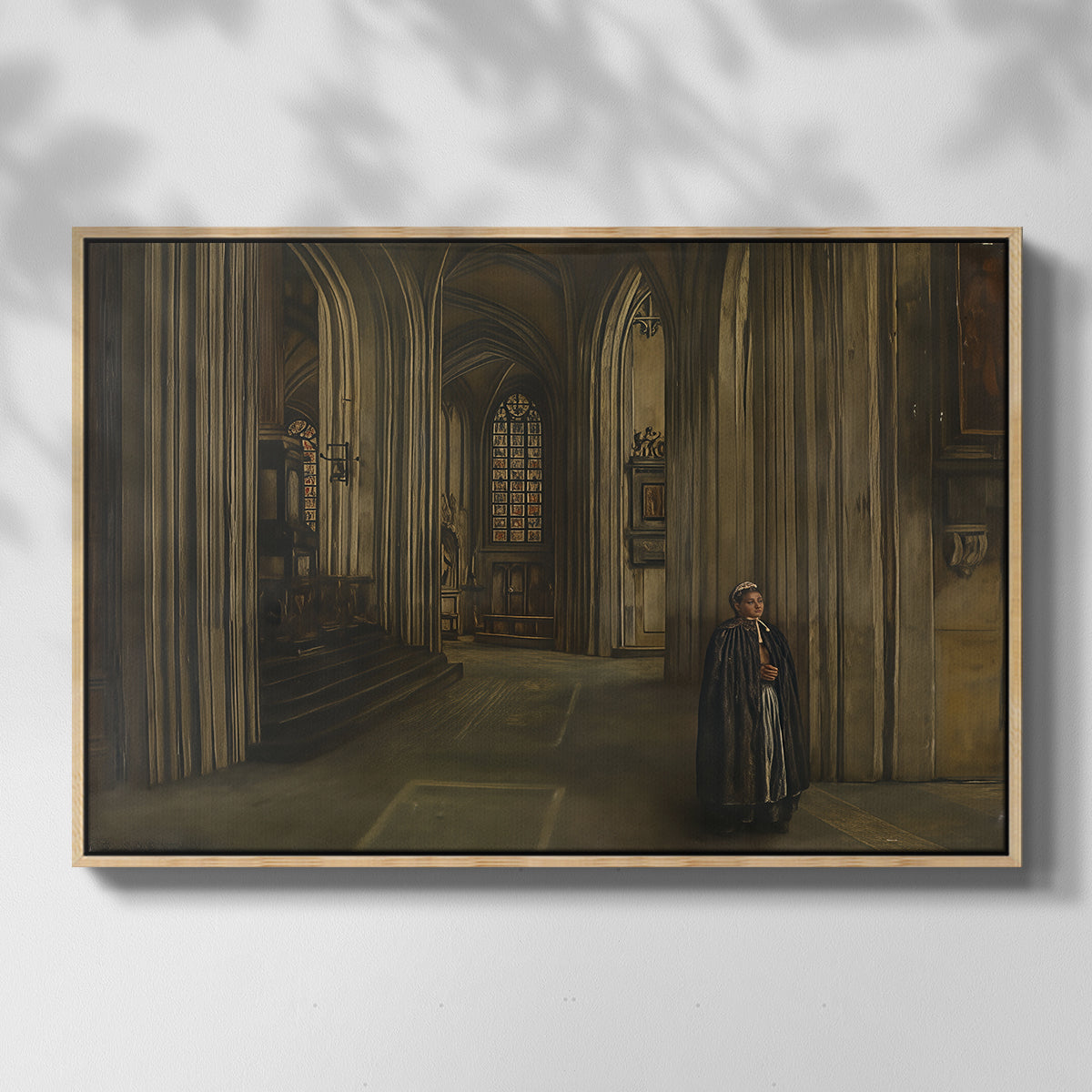 Interior of a Church, 1871 - Floater Framed Canvas Print