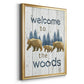 Welcome to the Woods - Modern Framed Canvas Print