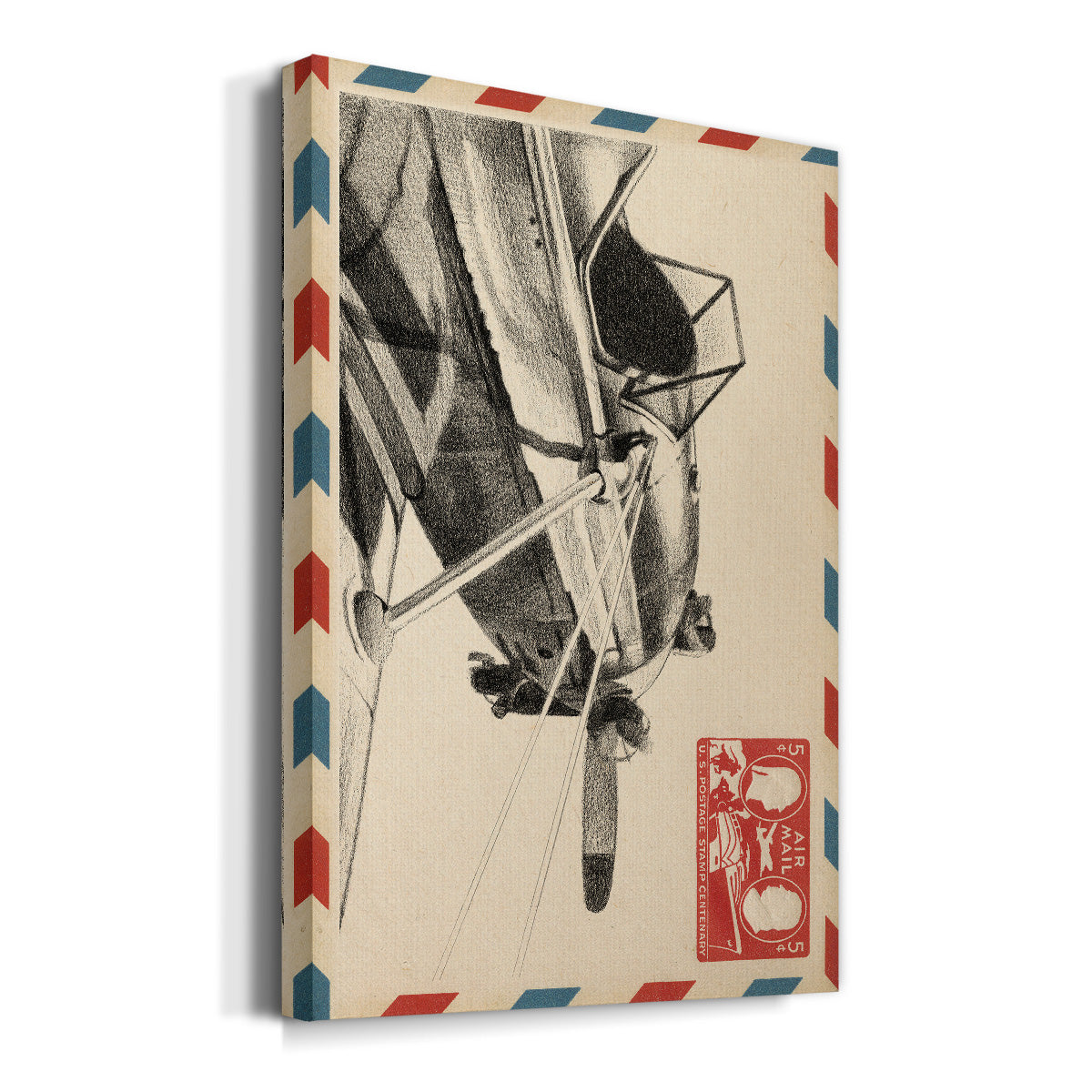 Vintage Airmail I Premium Gallery Wrapped Canvas - Ready to Hang