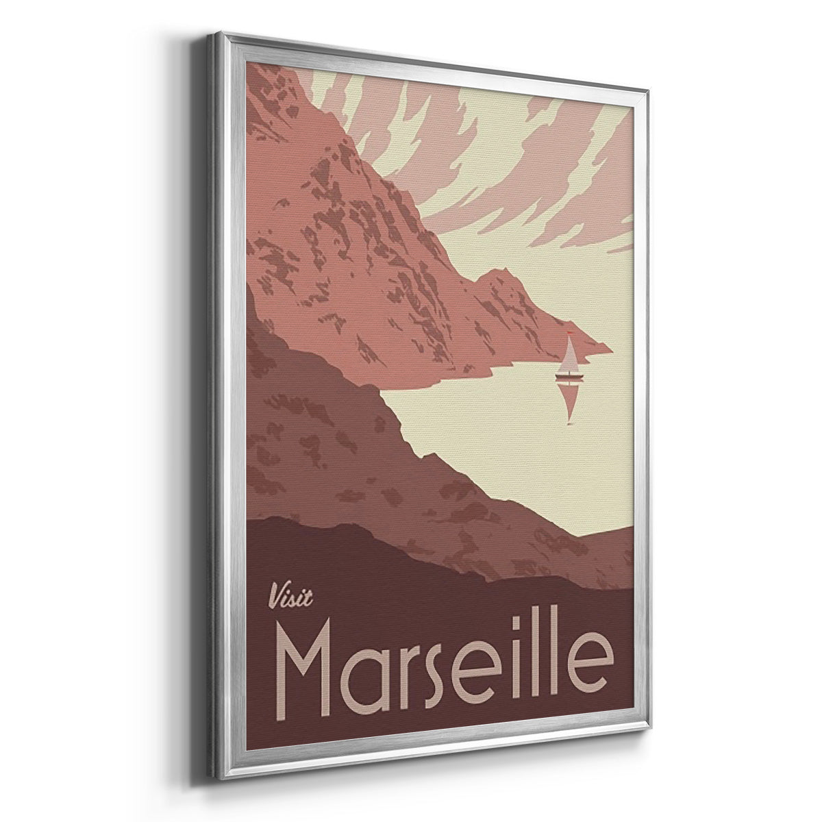 French Coast I - Modern Framed Canvas Print