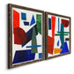 Colorful Shapes III - Premium Framed Canvas 2 Piece Set - Ready to Hang