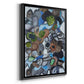 Catalina Island Blue Glass - Modern Framed Canvas Print
