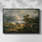 Young Peasant Couple Resting in the Field, 1829 - Floater Framed Canvas Print