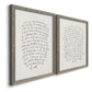 Letter to a Lover I - Premium Framed Canvas 2 Piece Set - Ready to Hang