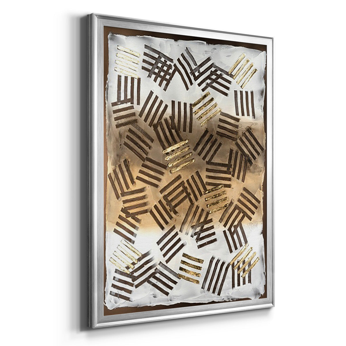 Raffia Palm II - Modern Framed Canvas Print