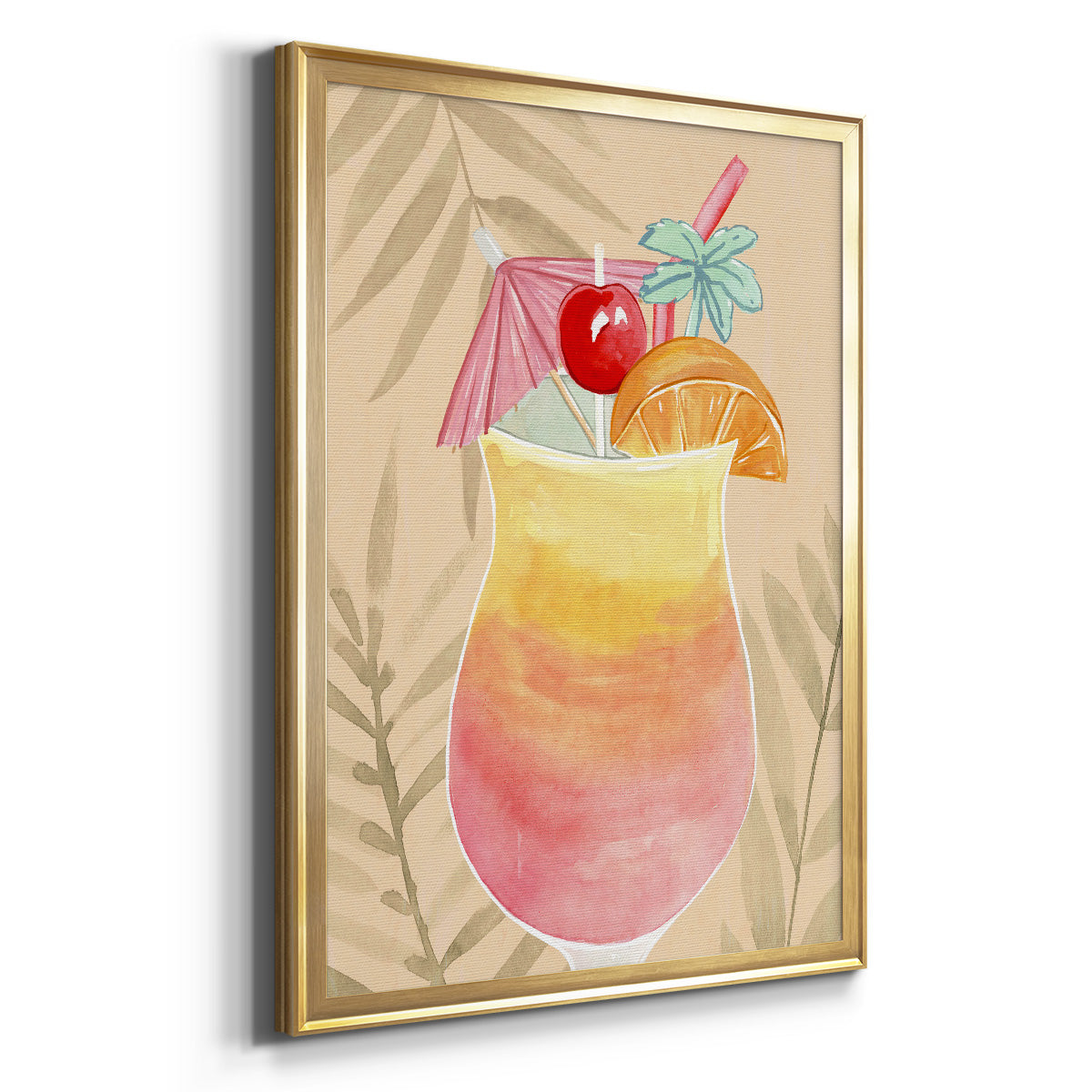 Tropical Cocktail IV - Modern Framed Canvas Print