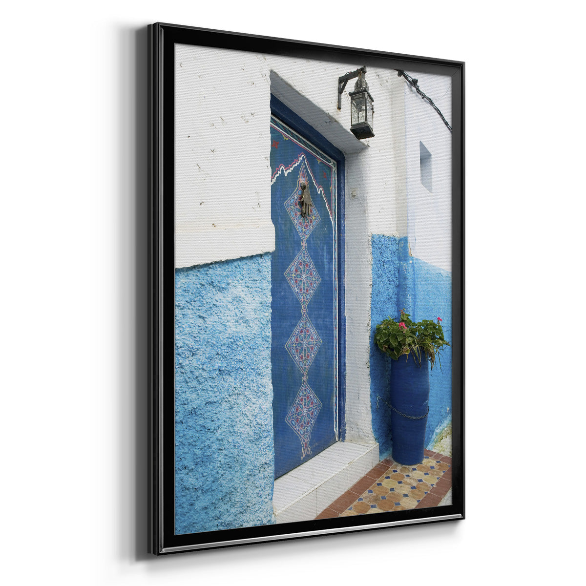 Morocco Door - Modern Framed Canvas Print