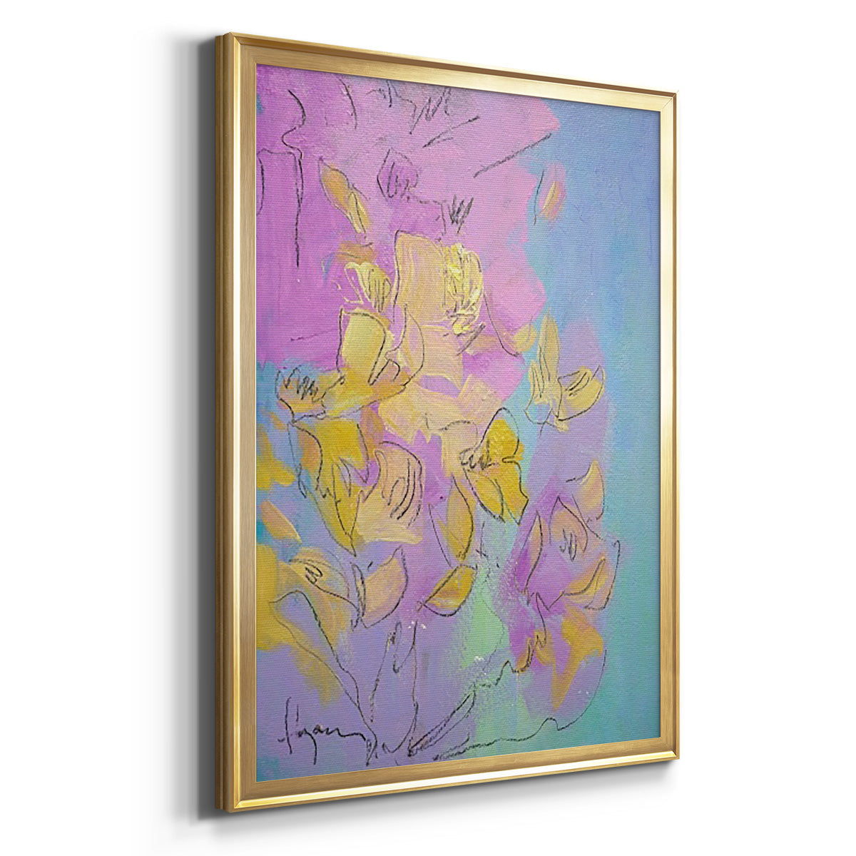 Dancing Heart - Modern Framed Canvas Print