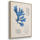 Blue Marine Algae VI - Framed Premium Gallery Wrapped Canvas L Frame 3 Piece Set - Ready to Hang