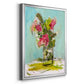 Turquoise Lilly - Modern Framed Canvas Print