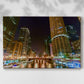 Chicago River at Night VI - Gallery Wrapped Canvas