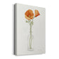 California Poppy Vase II Premium Gallery Wrapped Canvas - Ready to Hang