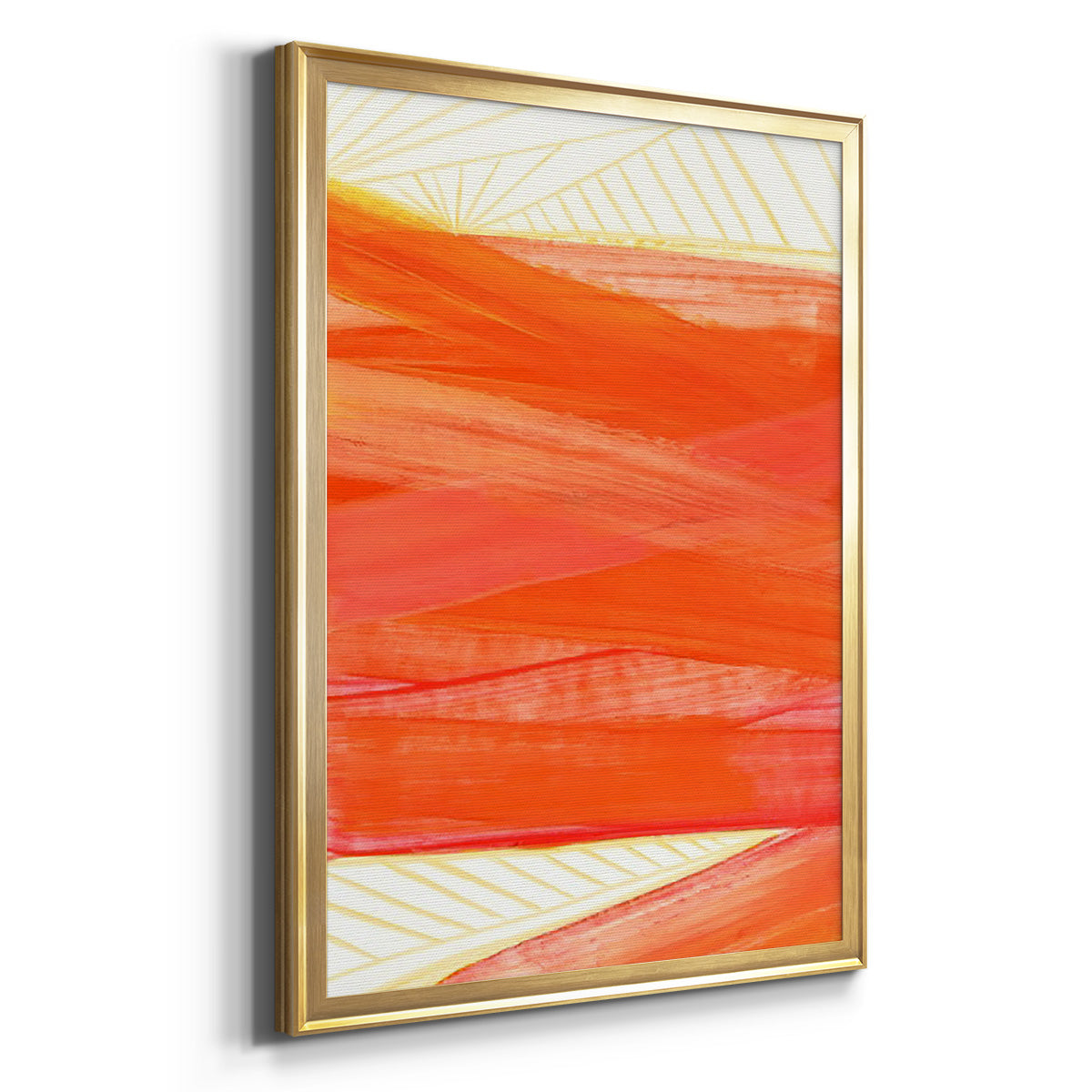 Warm Rays II - Modern Framed Canvas Print