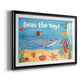 Cute Sea Creatures II - Modern Framed Art Print