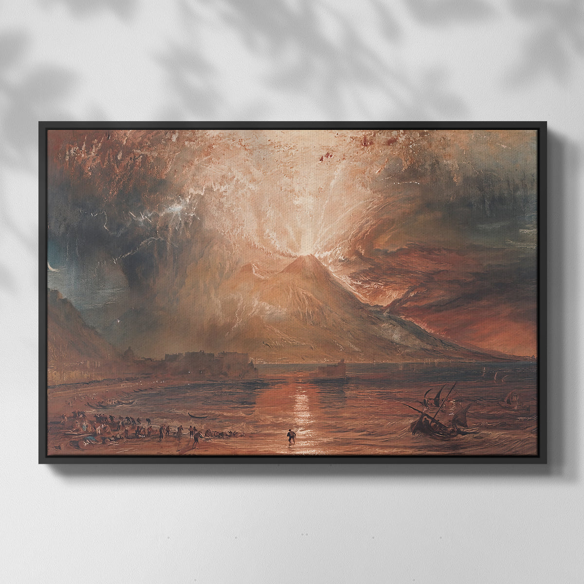 Vesuvius in Eruption, c. 1817 - Floater Framed Canvas Print