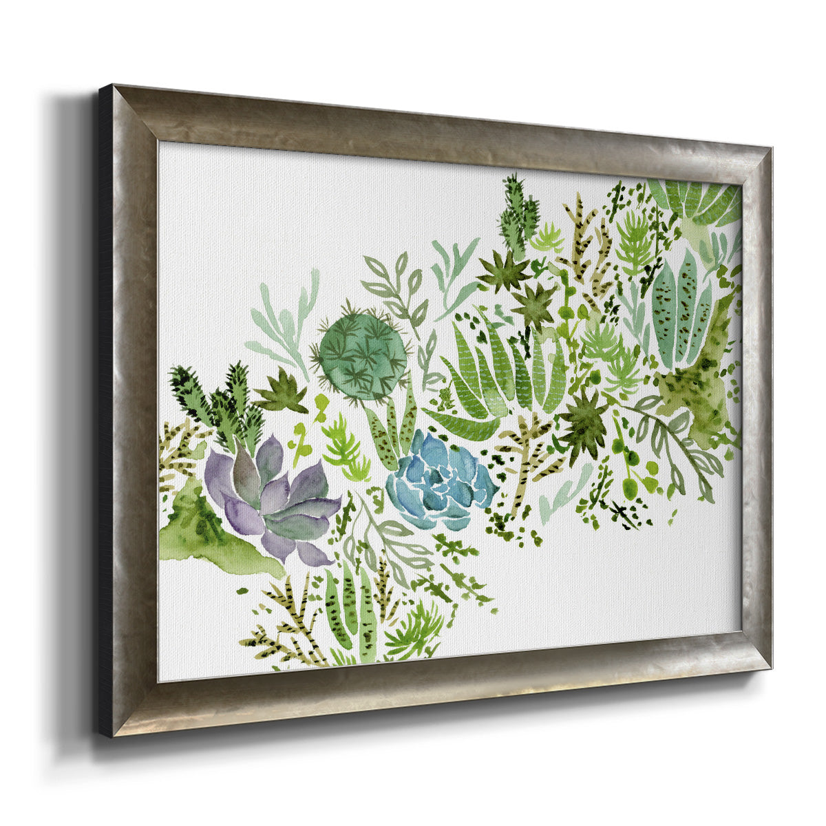 Succulent Field I Premium Framed Canvas- Ready to Hang