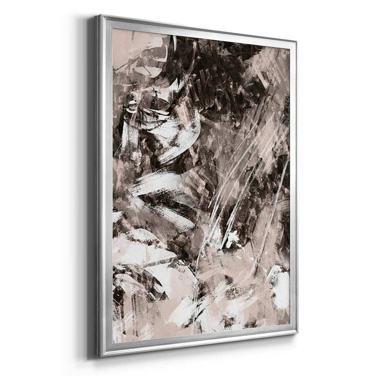 Blush Blackboard II - Modern Framed Canvas Print