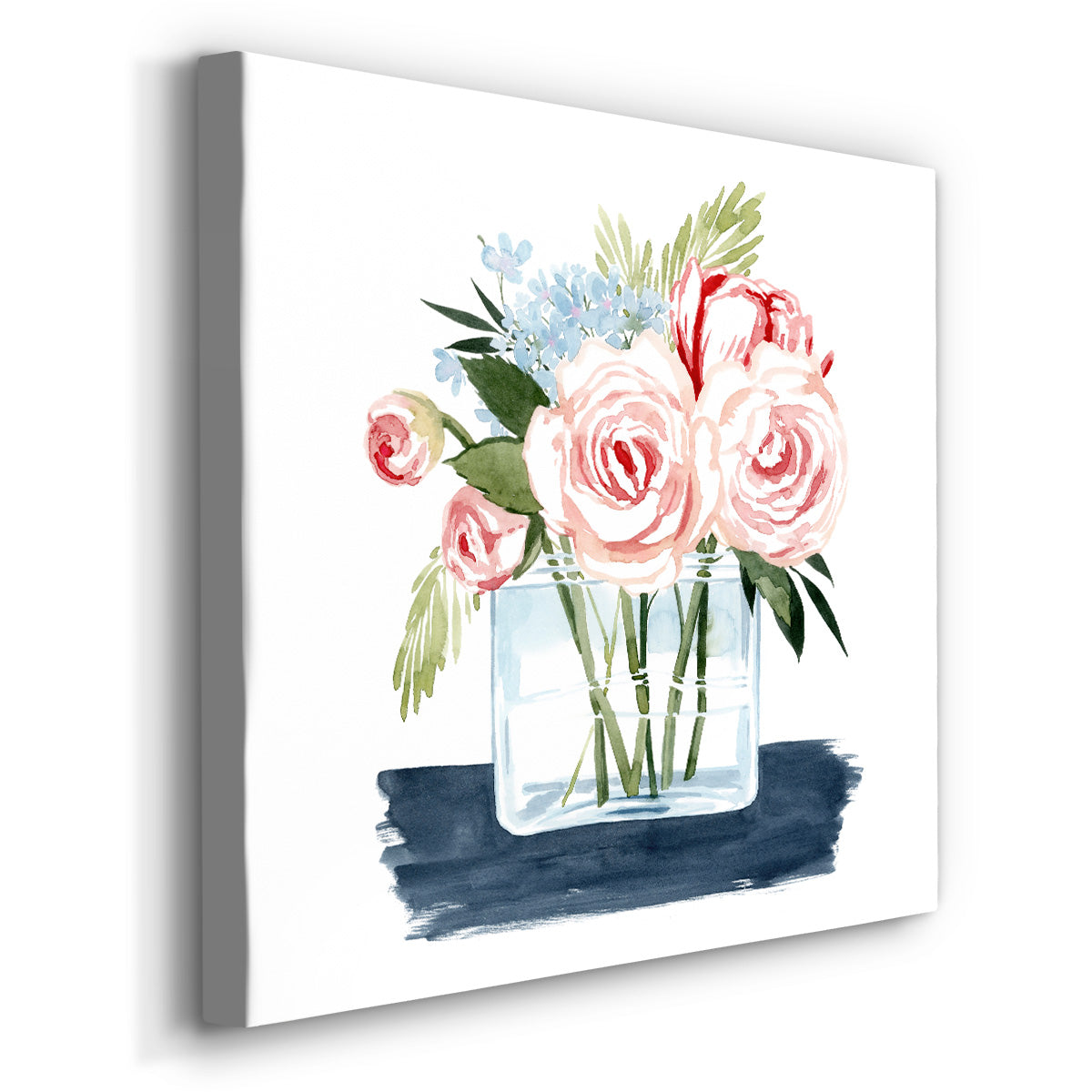 Loose Watercolor Bouquet II - Canvas Art Print