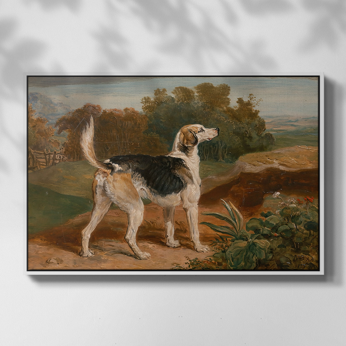 Ravager, One of the Lambton Hounds, 1835 - Floater Framed Canvas Print