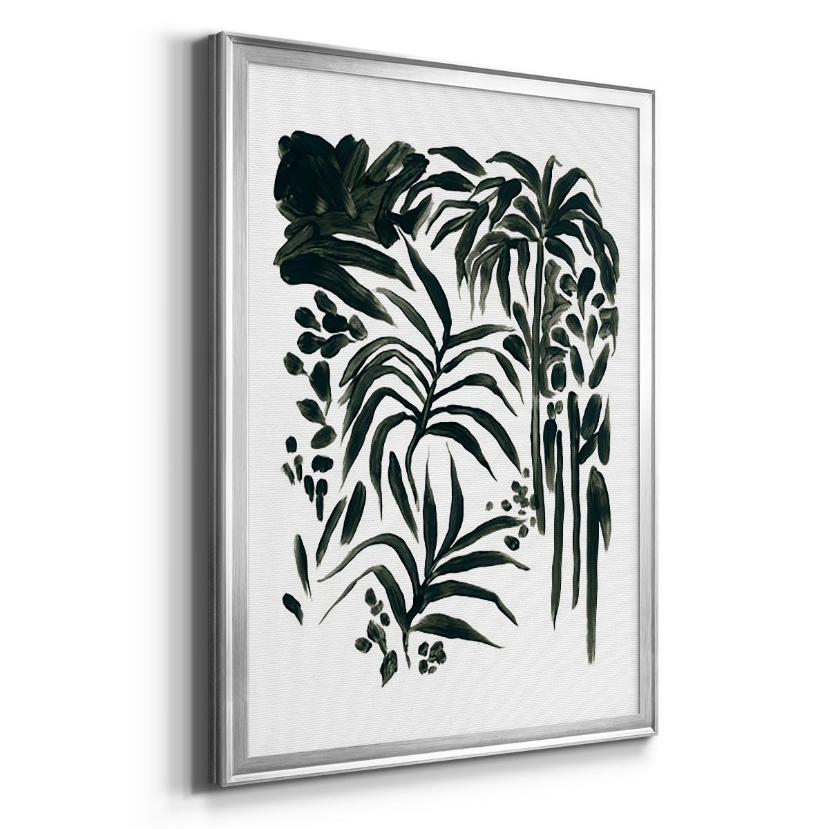 Ink Jungle I - Modern Framed Canvas Print