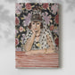Canvas art print of a stylized bust with decorative detail and expressive tones with a soft shadow on a white background.