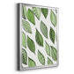 Patterned Leaf Shapes IV - Modern Framed Canvas Print