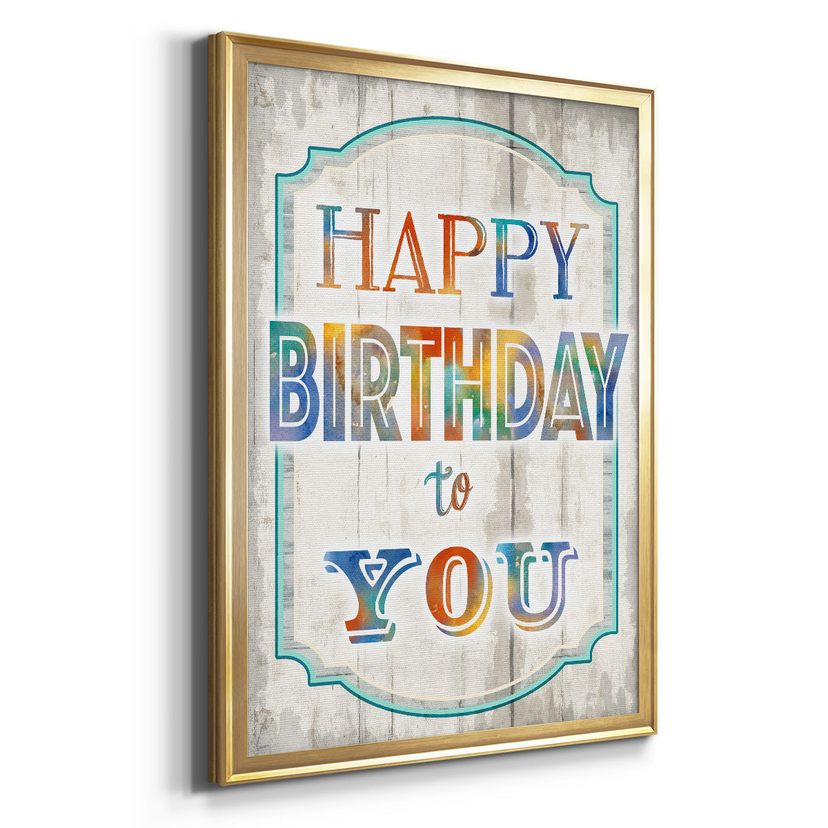 Happy Birthday to You - Modern Framed Canvas Print